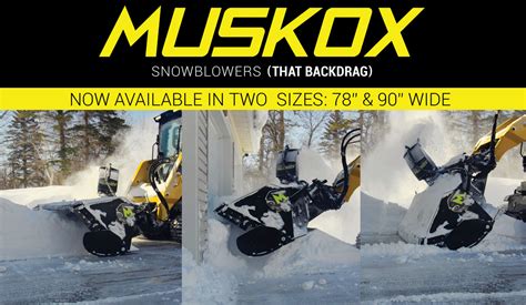 muskox skid steer snow blower|muskox in snow.